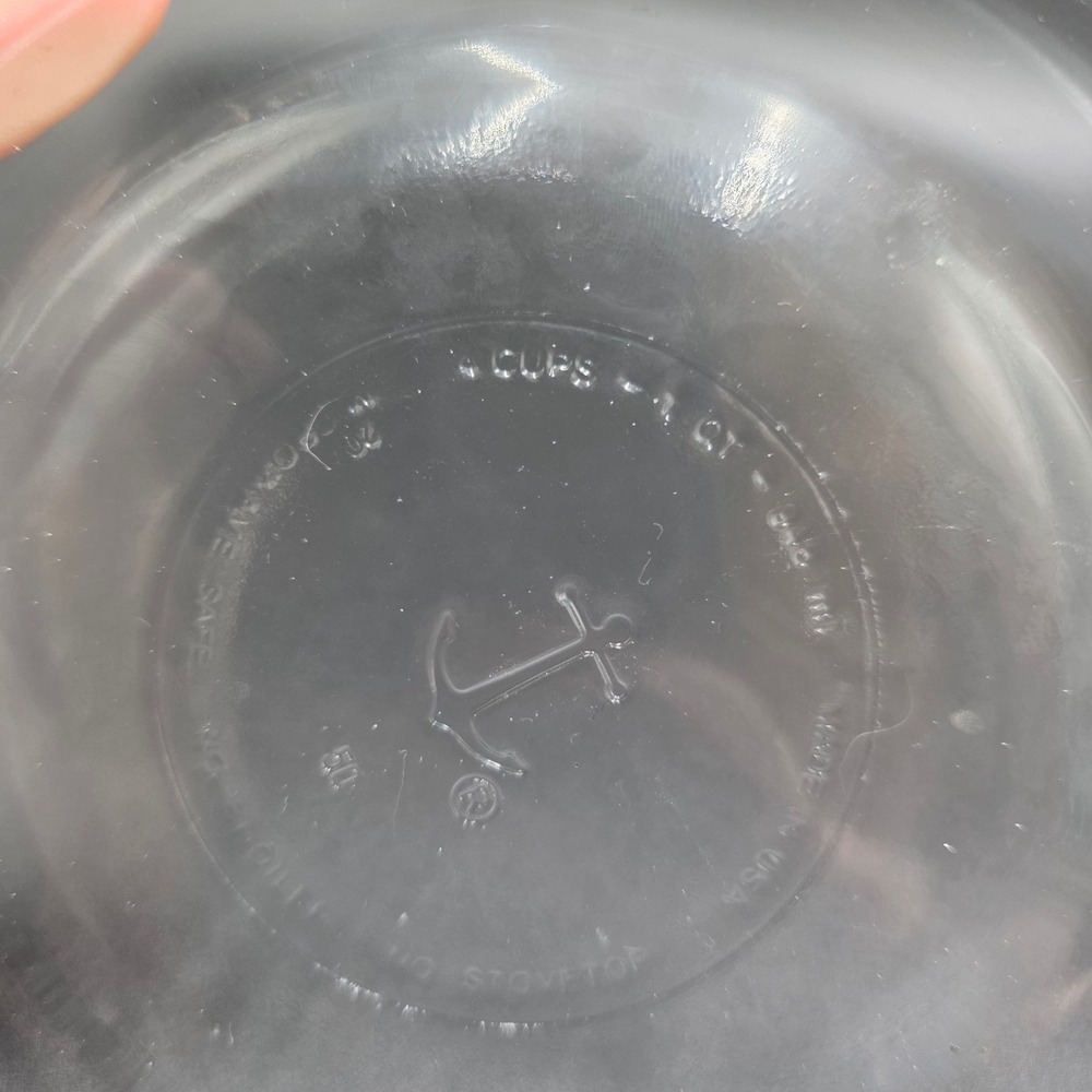 Anchor Hocking Clear Glass Nesting Mixing Prep Bowl Set Round Made in USA 8pc - Picture 5 of 7